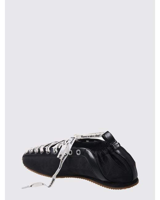 Ganni White Sporty Recycled Nylon Ballerinas