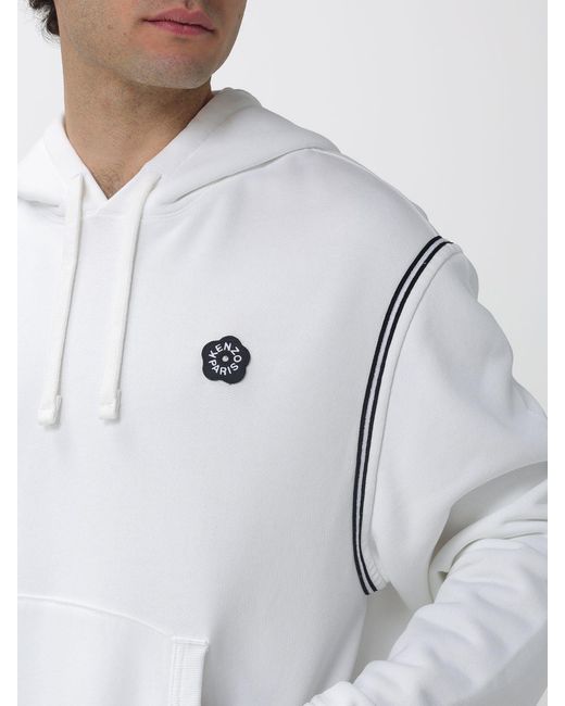 KENZO Gray Cotton Hoodie With Boke Flower 2.0 for men