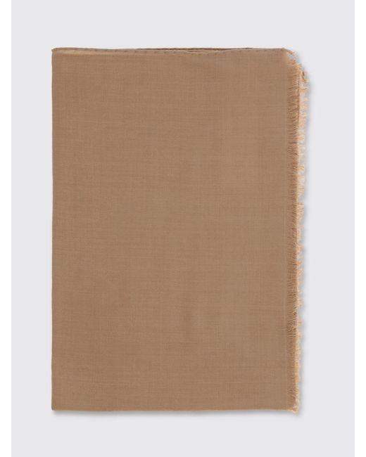 Max Mara Natural Jacquard Wool And Silk Scarf