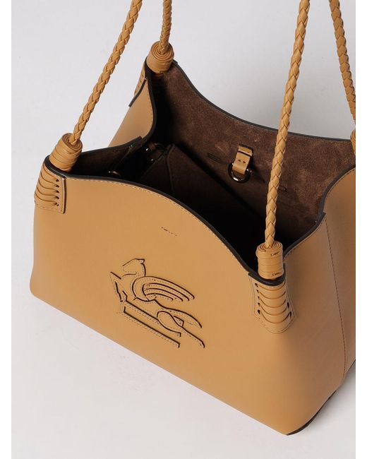 Etro Natural Libra Small Leather Shopping Bag