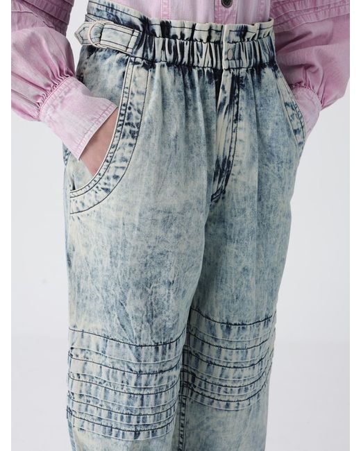 Isabel Marant Blue Bleached Denim Jeans