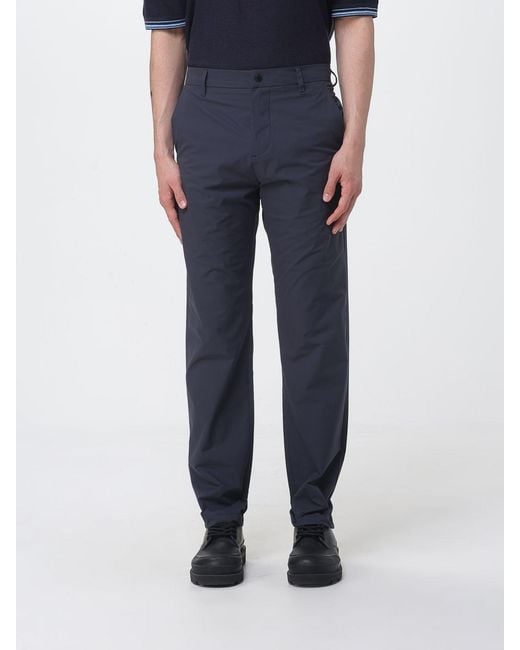 People Of Shibuya Blue Technical Fabric Chino Trousers for men
