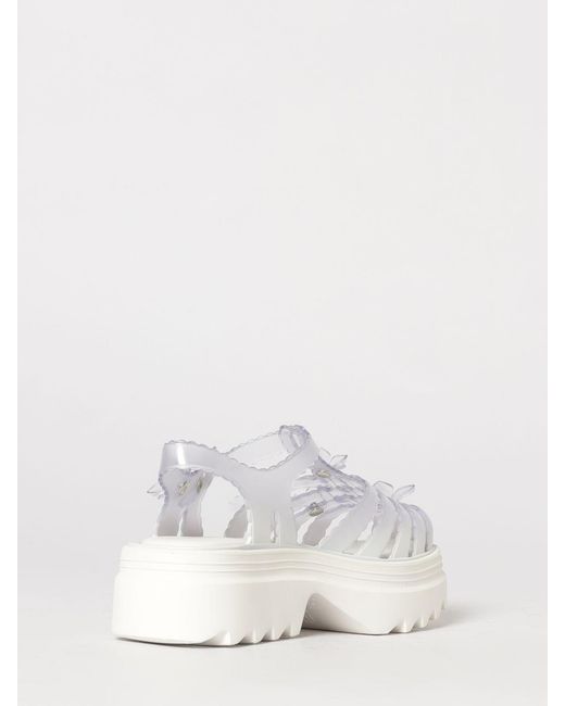 Melissa X Susan Fang White Possession Platform Sakura Sandals With Flower
