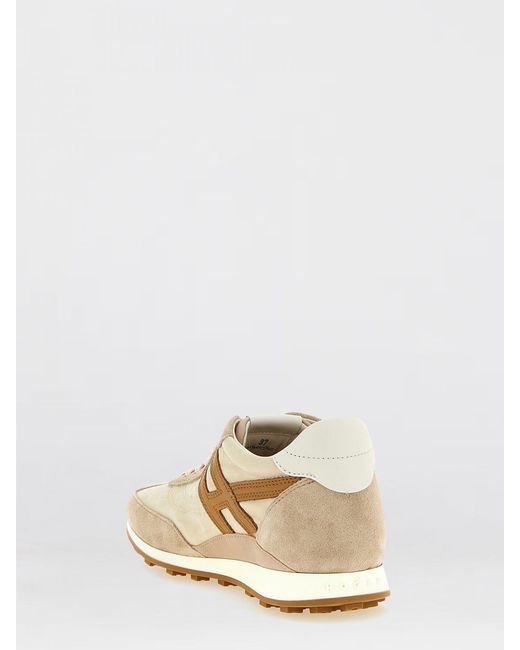 Hogan Natural Athletic Suede And Nylon Sneakers