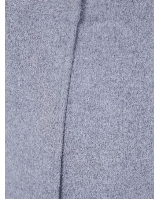 Semicouture White High-Waisted Wool Wrap Miniskirt