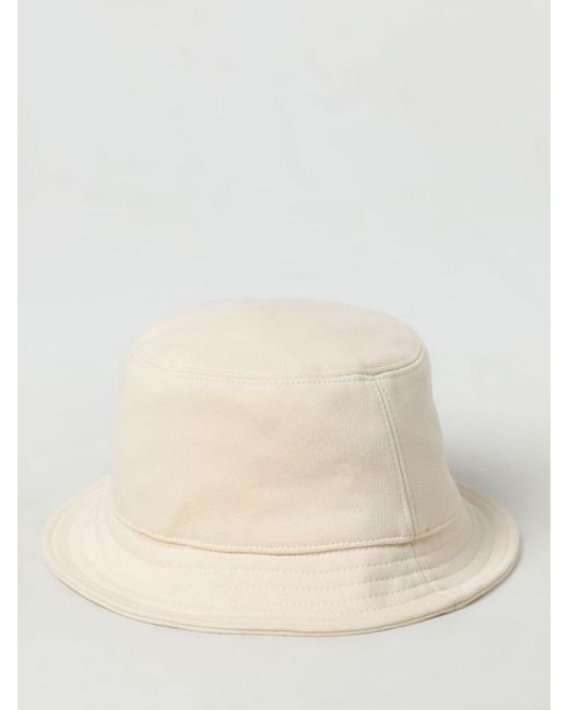 Cappello in cotone con logo ricamato di Moncler in Natural