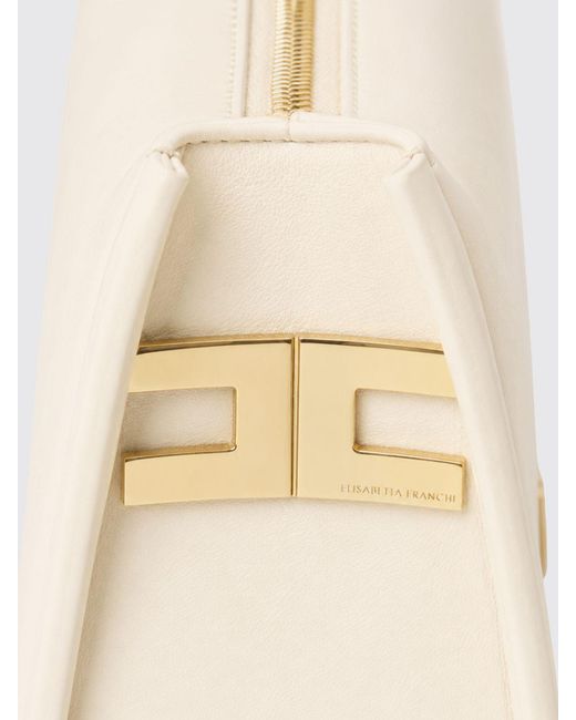 Elisabetta Franchi Natural Leather Pouch