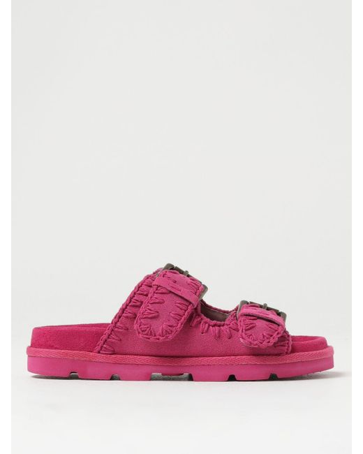 Mou Pink Flat Sandals