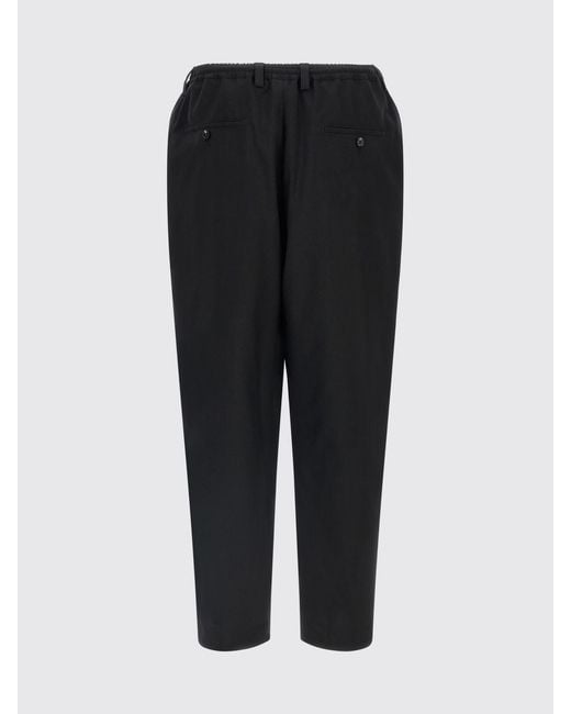 Marni Blue Wide-Leg Virgin Wool Pleated Trousers for men