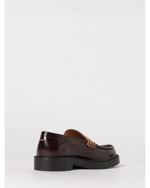 Maison Margiela White Brushed Leather Loafers for men