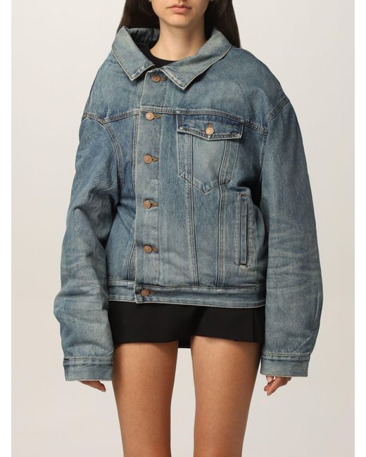 Balenciaga Asymmetrical Denim Jacket | Lyst