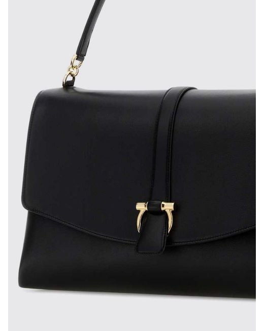 Ferragamo Black Calfskin Shoulder Bag