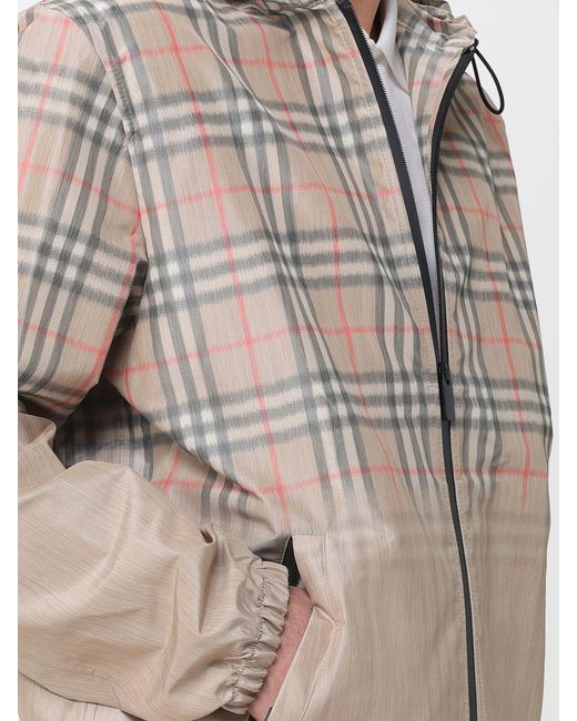 Burberry Natural Check Polyester Windbreaker Jacket for men