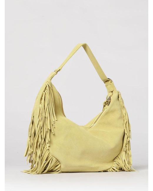 Orciani Metallic Isola Fringed Suede Bag