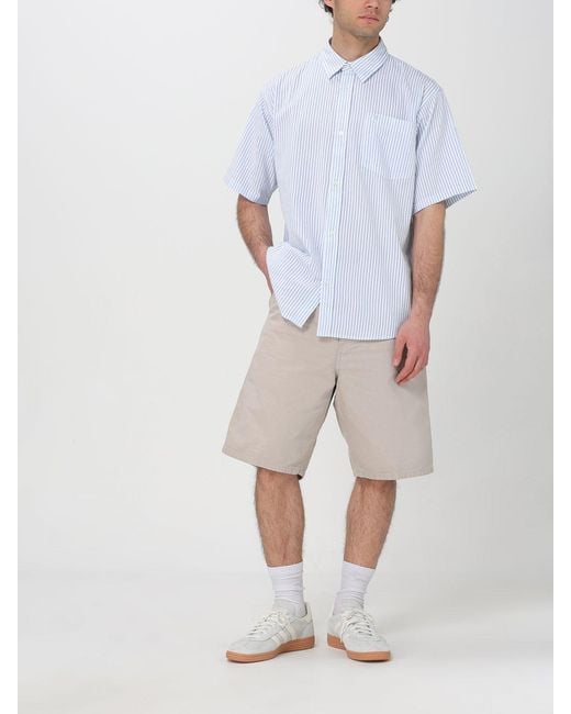 Carhartt White Striped Short Sleeve Shirt for men