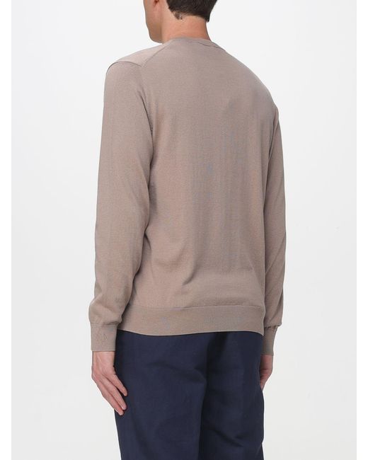 Ballantyne Pullover Aus Baumwolle Und Kaschmir Mit Rautenmuster in Brown für Herren