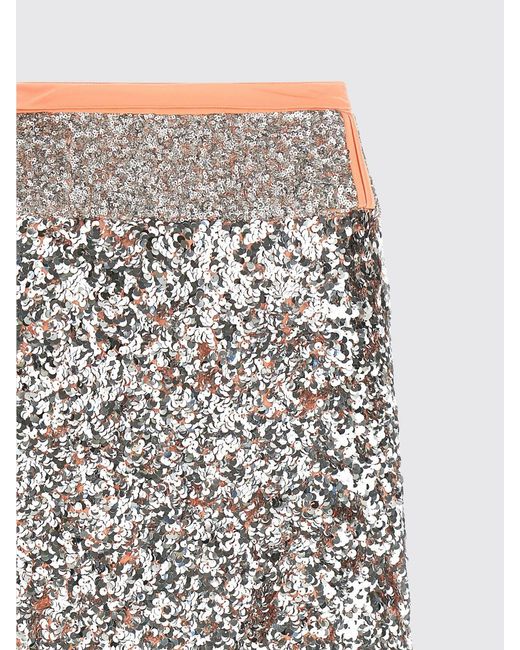 Rabanne Gray Sequin Midi Skirt