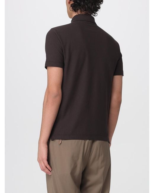 Zanone Black Basic Cotton Polo Shirt for men