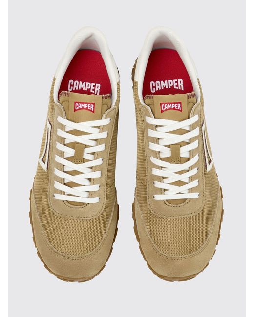 Camper Brown Drift Walk Recycled Fabric And Suede Sneakers for men