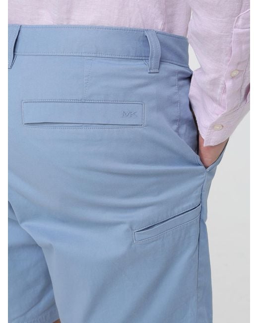 Michael Kors Blue Organic Cotton Blend Chino Shorts for men