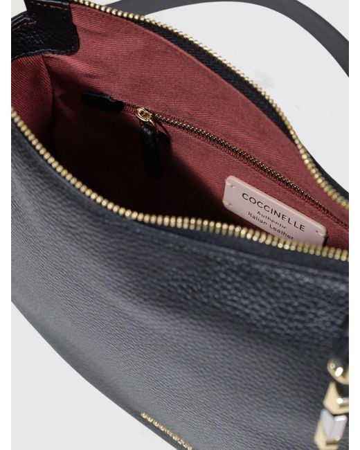Coccinelle Black Nory Grained Leather Bag