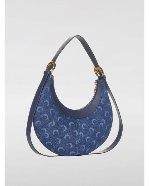 MARINE SERRE Blue Shoulder Bag