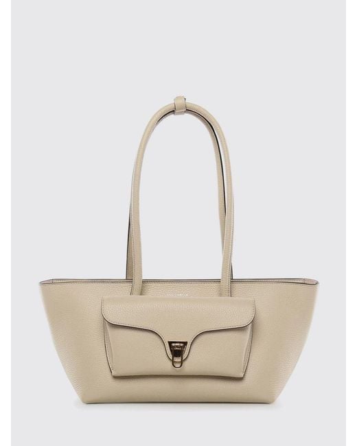 Coccinelle White Grained Leather Beat Double Bag
