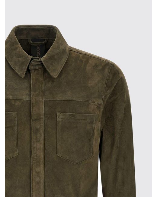 Giorgio Brato Green Suede Shirt for men