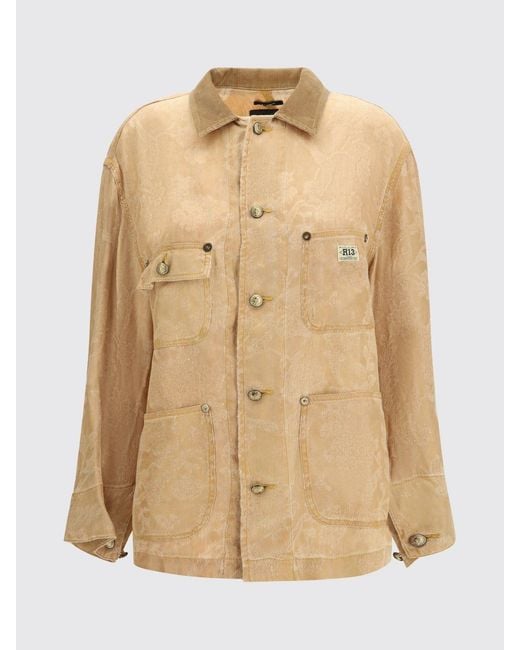 R13 Natural Linen Blend Jacket