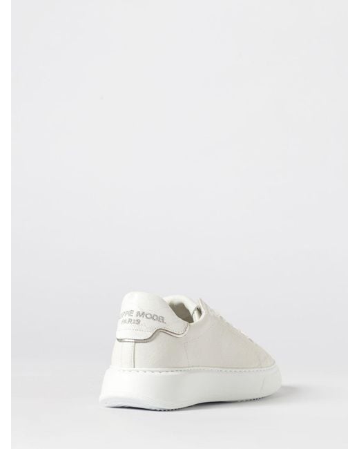Philippe Model White Temple Leather Sneakers