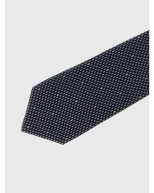 Saint Laurent White Printed Silk Tie for men