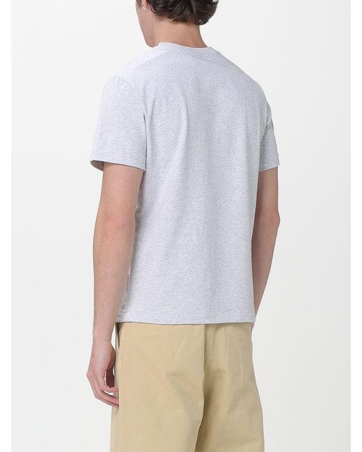 A.P.C. White Organic Cotton T-Shirt With Logo for men