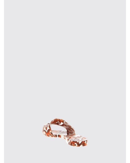 Dolce & Gabbana Pink Dolce &Amp Gabbana Rubber Slides With Maiolica Print And Dg Monogram