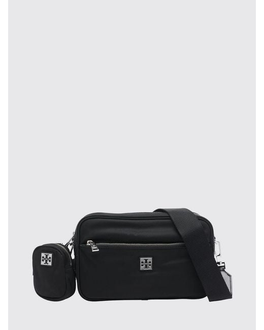 Tory Burch Black Virginia Recycled Nylon Crossbody Bag With Pouch