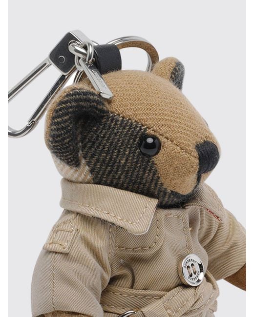 Burberry White Thomas Cashmere Keychain