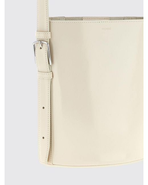 Coperni White Patent Leather Bucket Bag