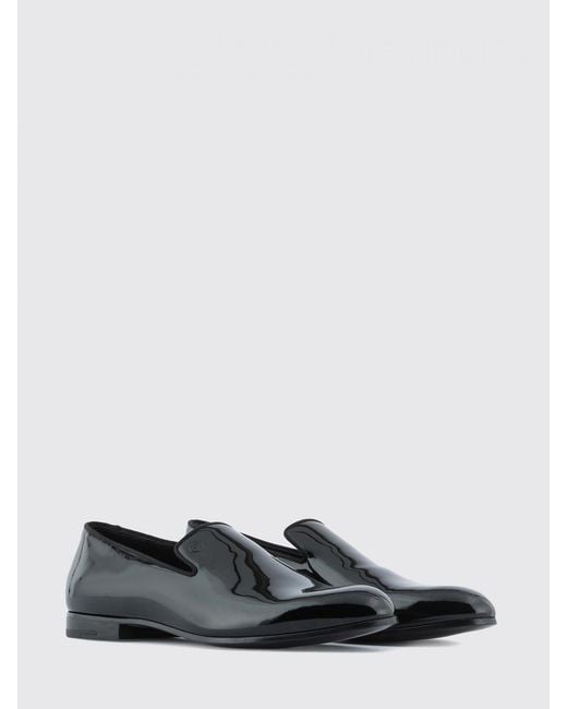 Giorgio Armani White Patent Leather Loafers for men