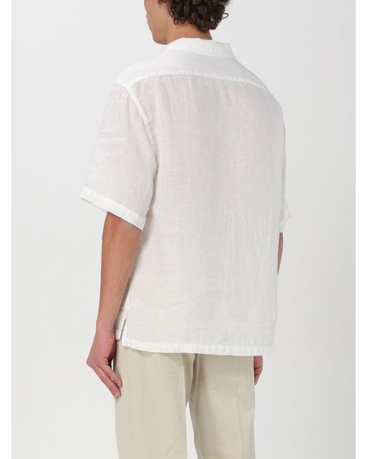Camicia Mola in lino di Barena in White da Uomo