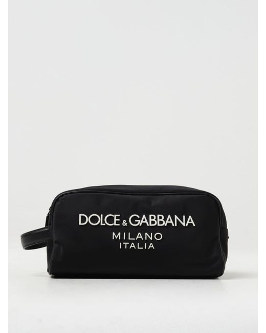Beauty case in nylon con logo di Dolce & Gabbana in Black da Uomo