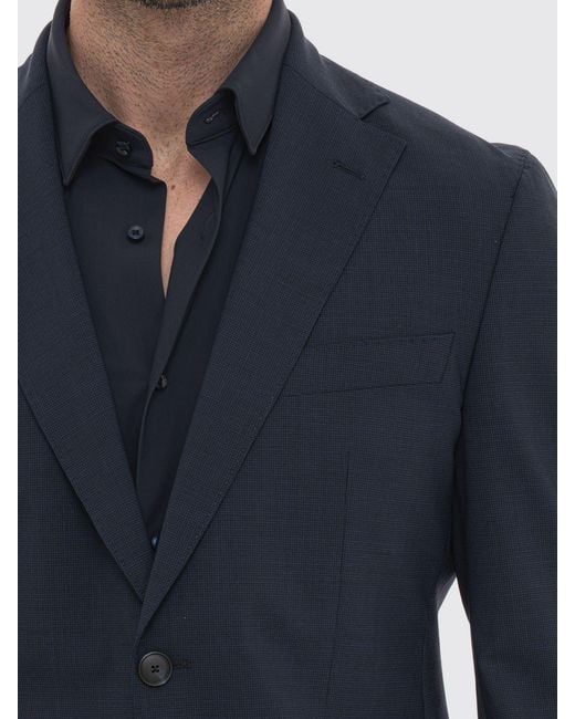 Boss Blue Single-Breasted Dress for men