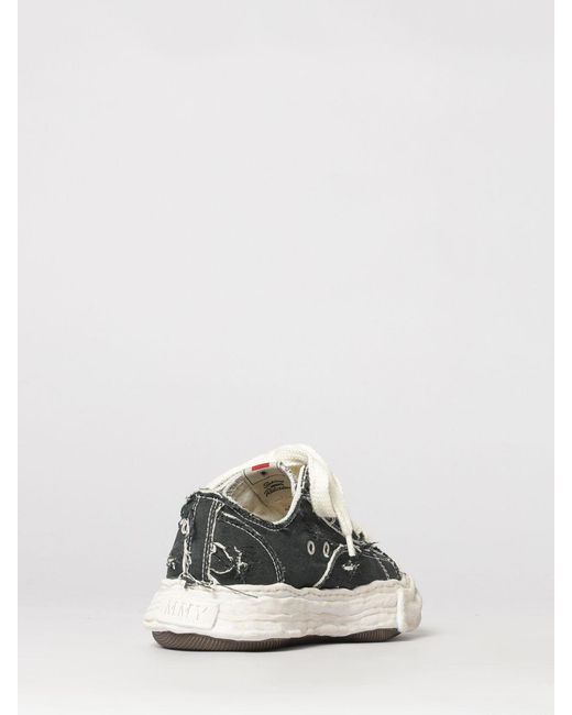 Maison Mihara Yasuhiro White Peterson Distressed Cotton Sneakers With Worn-Effect Sole for men