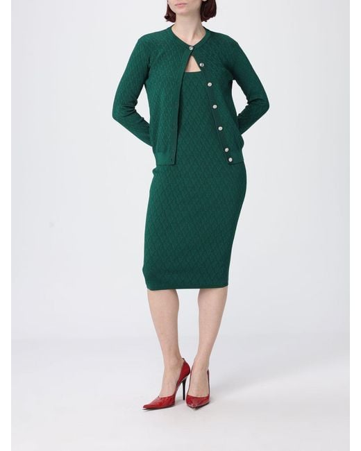 Versace Green Medusa Viscose Knit Dress