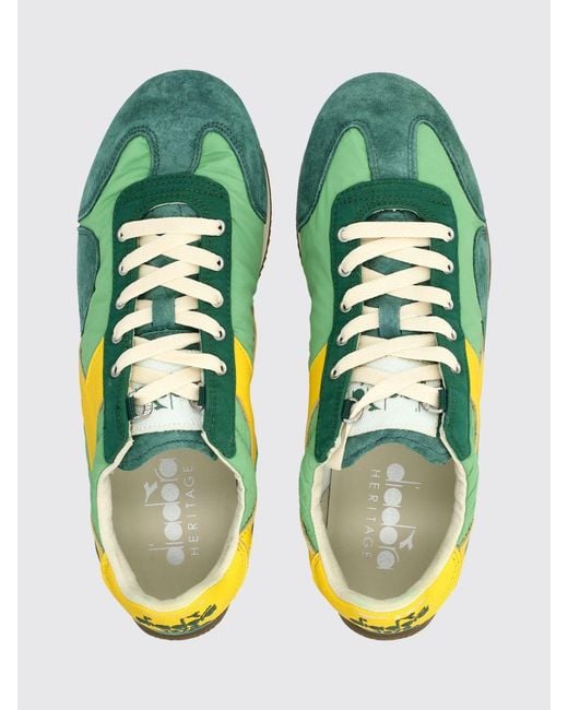 Diadora Green Suede And Nylon Equipe Sneakers for men