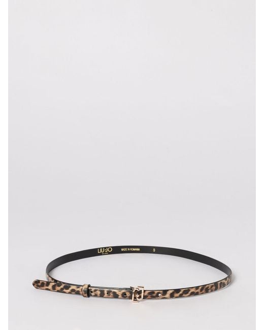 Liu Jo White Animal Print Synthetic Leather Belt