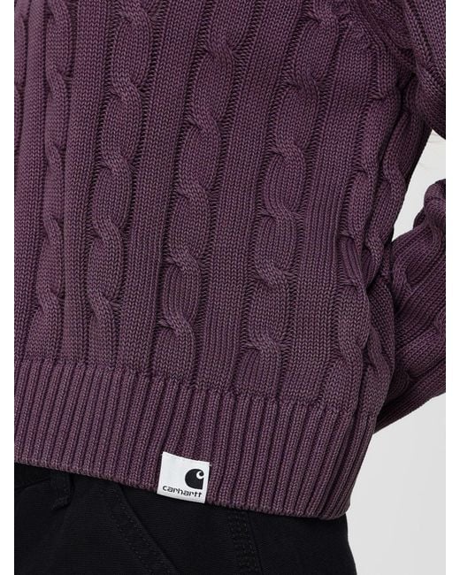 Carhartt Purple Cotton Crewneck Sweater