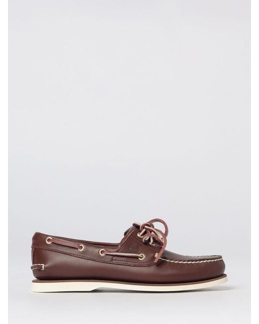 Timberland Brown Classic Boat Leather Loafers for men