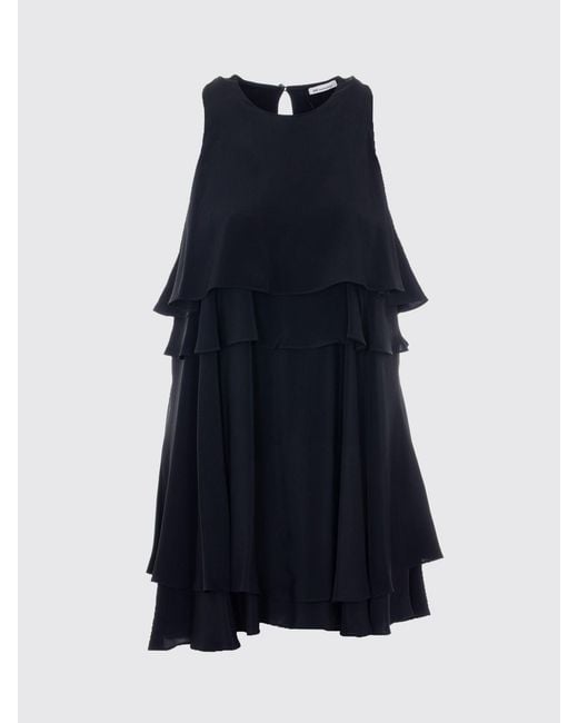 AMI Black Silk Blend Dress