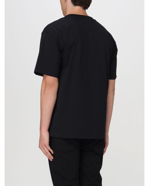 T-shirt in cotone con logo di Moschino Couture in Black da Uomo