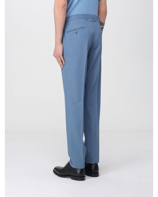 Dolce & Gabbana Blue Dolce &Amp Gabbana Virgin Wool Tailored Trousers for men