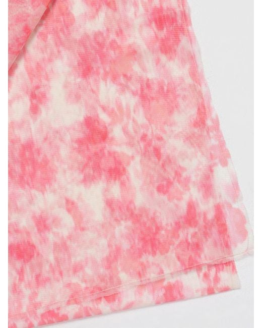 Sciarpa in tulle stampato di Philosophy Di Lorenzo Serafini in Pink